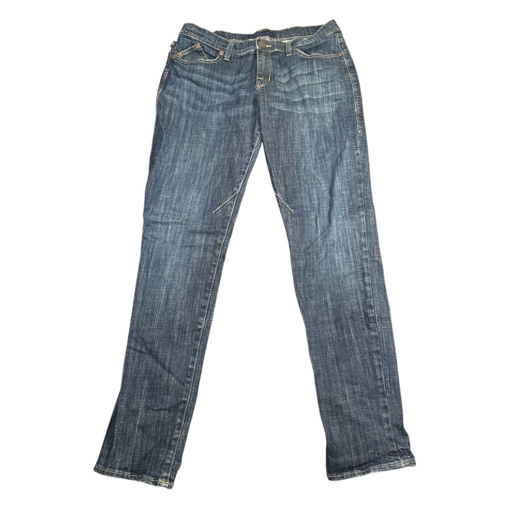 Rock & Republic Womens Straight Leg Jeans Blue Dark Wash Size 10 Denim Pants